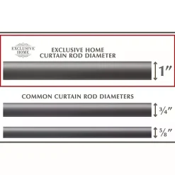 Kirklands Home Gunmetal Adjustable Torch Curtain Rod, 120 in. Gray New