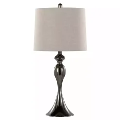 Kirklands Home Gunmetal Ashland Table Lamps, Set of 2 Silver Sale