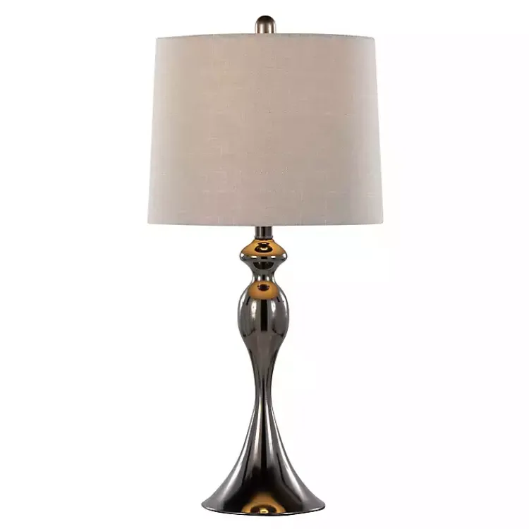 Kirklands Home Gunmetal Ashland Table Lamps, Set of 2 Silver Sale