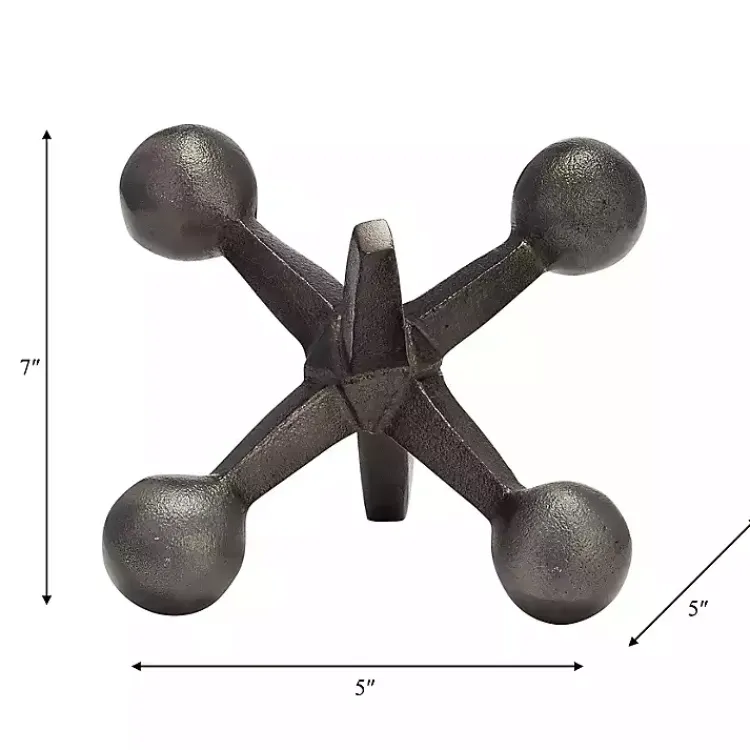 Statues & Figurines>Kirklands Home Gunmetal Metal Jack Sculpture Gray