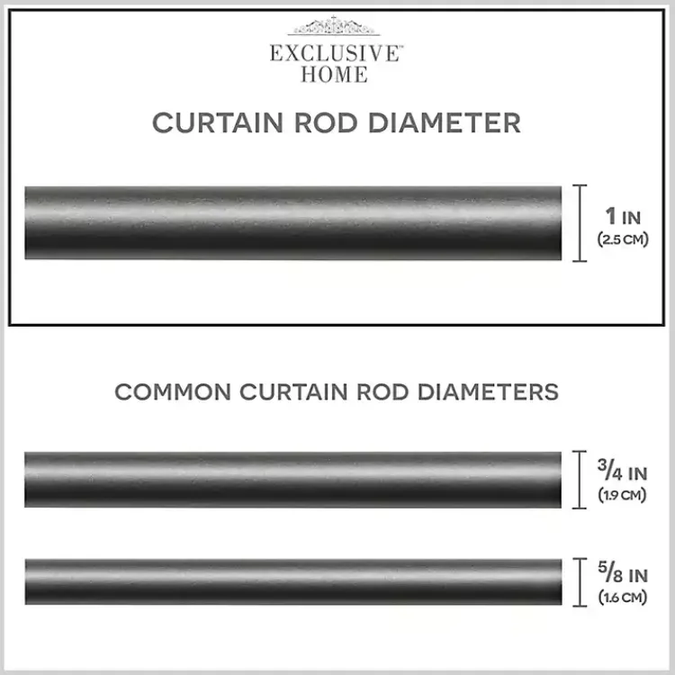 Kirklands Home Gunmetal Hyde Wrap Around Curtain Rod, 120 in. Hot