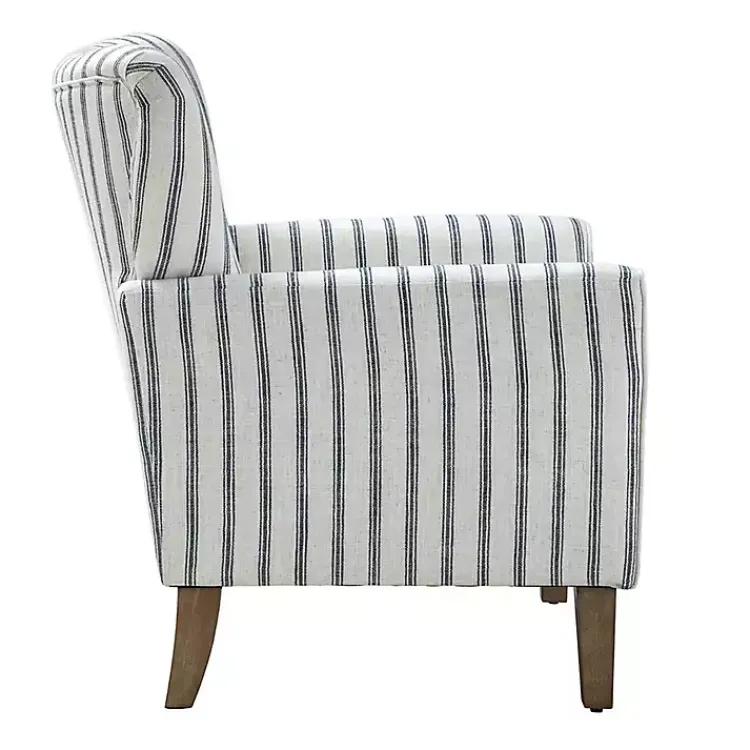Kirklands Home Gustaf Navy Striped Armchair Outlet