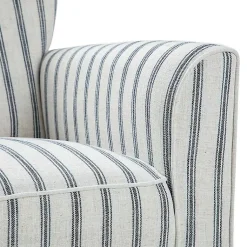 Kirklands Home Gustaf Navy Striped Armchair Outlet
