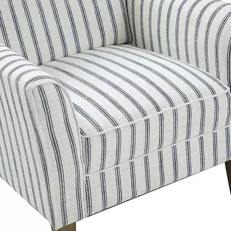 Kirklands Home Gustaf Navy Striped Armchair Outlet