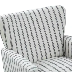 Kirklands Home Gustaf Navy Striped Armchair Outlet