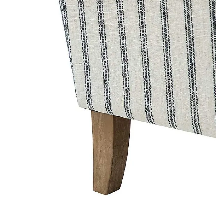 Kirklands Home Gustaf Navy Striped Armchair Outlet