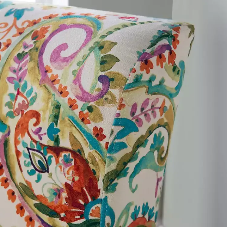 Kirklands Home Hailey Bright Paisley Curved Back Slipper Chair Multi