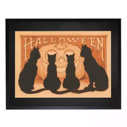 Halloween>Kirklands Home Halloween Black Cats Framed Wall Art