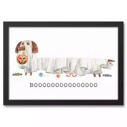 Halloween>Kirklands Home Halloween Dog Boo Framed Canvas Art Print