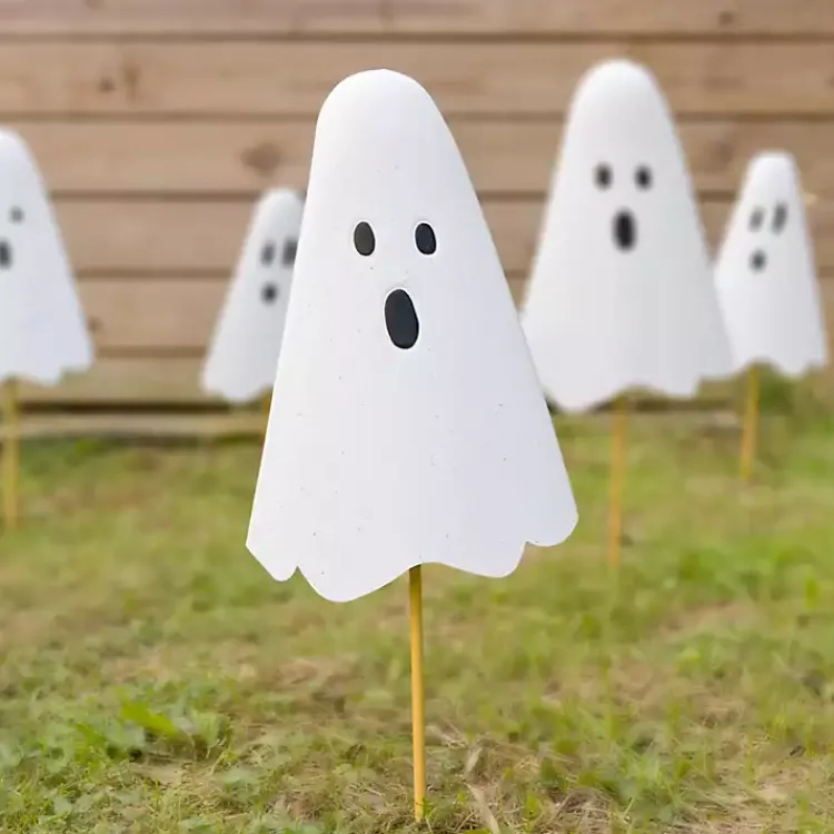Halloween>Kirklands Home Halloween Ghost Yard Stake, 24 in. White