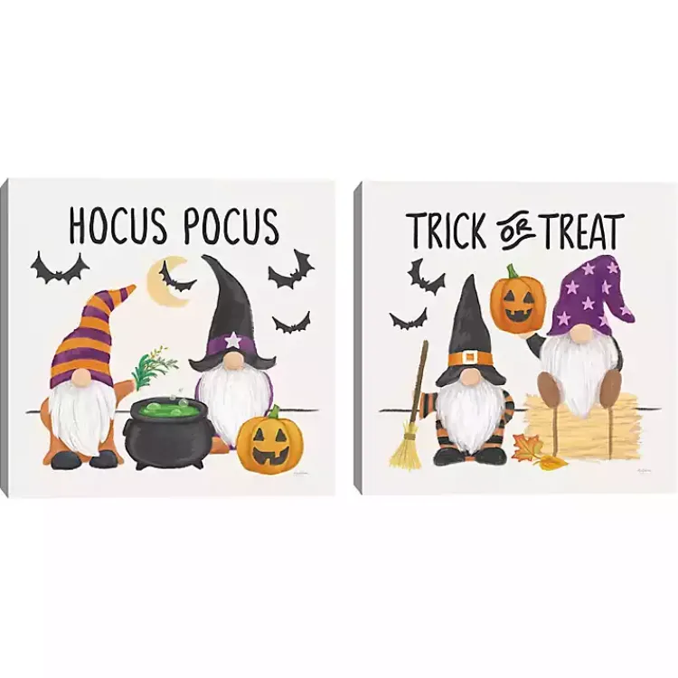 Halloween>Kirklands Home Halloween Gnomes Canvas Art Prints, Set of 2