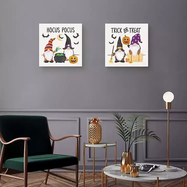 Halloween>Kirklands Home Halloween Gnomes Canvas Art Prints, Set of 2