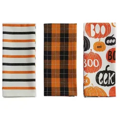 Halloween>Kirklands Home Halloween Pattern Kitchen Towels, Set of 3 Multi