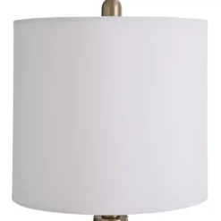 Kirklands Home Hammered Brass Accent Table Lamp White Hot