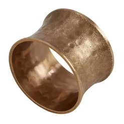 Kirklands Home Hammered Brass Inverted Napkin Rings, Set of 4 Gold Sale