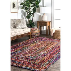 Kirklands Home Hand Braided Tammara Area Rug, 8x10 Multi Clearance