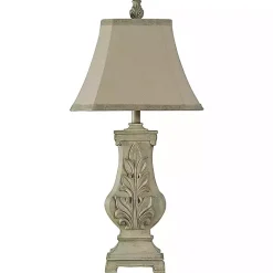 Kirklands Home Hand Carved Bokava Table Lamp Gray Hot