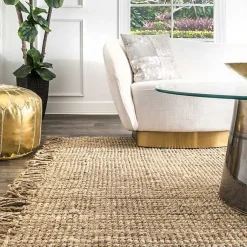 Kirklands Home Hand Woven Chunky Loop Jute Caspar Runner Tan Best
