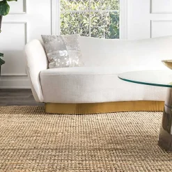 Kirklands Home Hand Woven Chunky Loop Jute Caspar Runner Tan Best