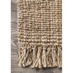 Kirklands Home Hand Woven Chunky Loop Jute Caspar Runner Tan Best