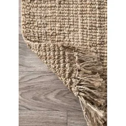 Kirklands Home Hand Woven Chunky Loop Natural Jute Area Rug, 5x7 Tan Sale