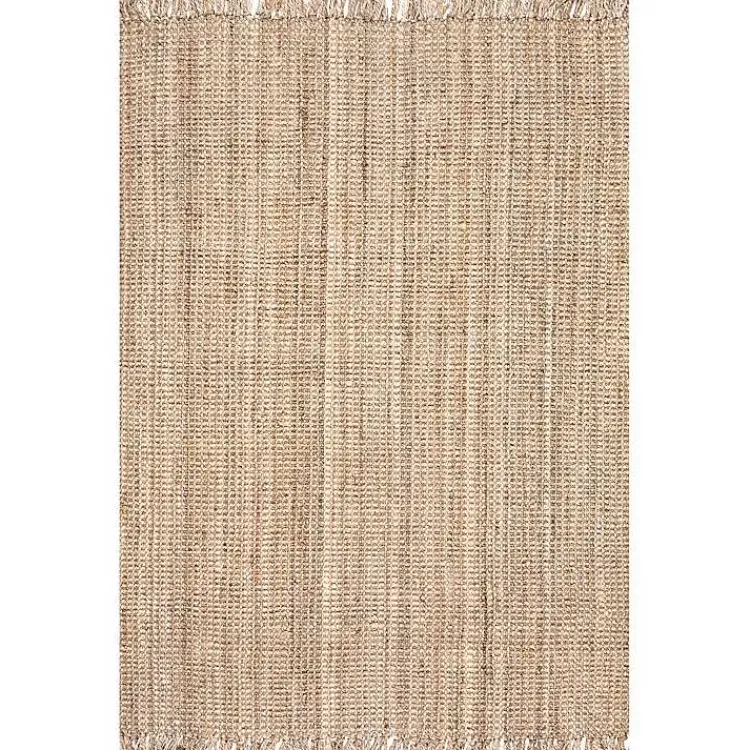 Kirklands Home Hand Woven Looped Natural Jute Area Rug, 12x15 New