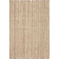 Kirklands Home Hand Woven Looped Natural Jute Area Rug, 9x12 Tan Discount