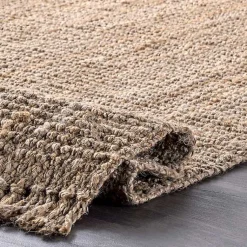 Kirklands Home Hand Woven Looped Natural Jute Area Rug, 9x13 Tan Sale