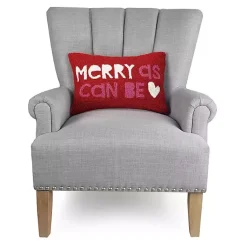 Pillows>Kirklands Home Handhooked Merry As Can Be Lumbar Pillow