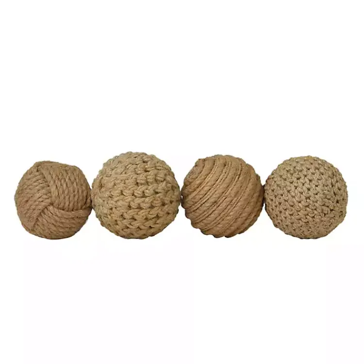 Bowl Filler>Kirklands Home Handmade Jute Rope Orbs, Set of 4 Brown