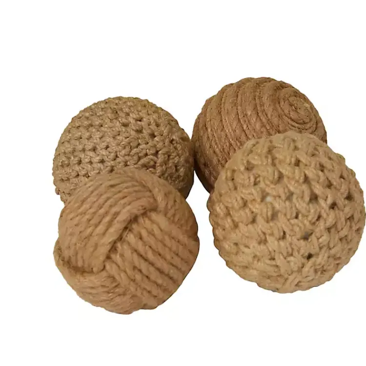 Bowl Filler>Kirklands Home Handmade Jute Rope Orbs, Set of 4 Brown