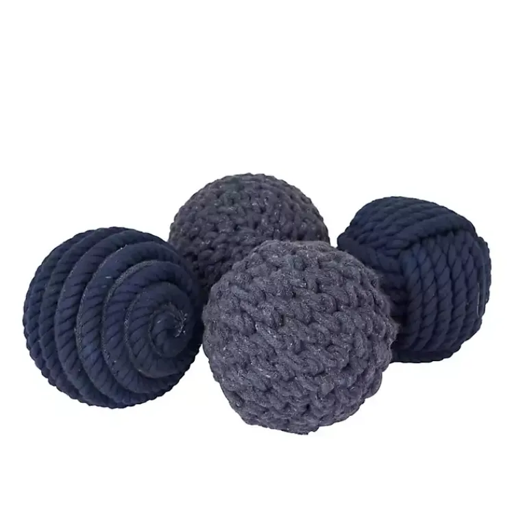 Bowl Filler>Kirklands Home Handmade Navy Jute Rope Orbs, Set of 4 Blue