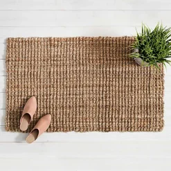 Kirklands Home Handspun Jute Boucle Scatter Rug Brown Best