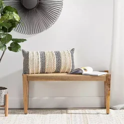 Kirklands Home Handwoven Rattan Cane and Mango Wood Bench Sale