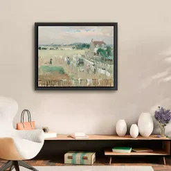 Kirklands Home Hanging the Laundry Out Framed Canvas Art Print Green Sale