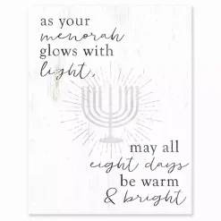Hanukkah Decorations>Kirklands Home Hanukkah Menorah Easel Back Canvas Art Print