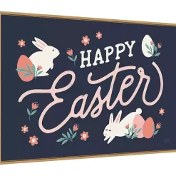 Easter Decorations>Kirklands Home Happy Easter Bunnies Framed Canvas Art Print