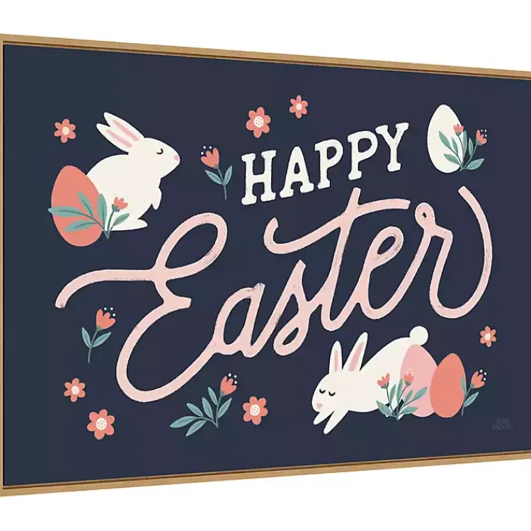 Easter Decorations>Kirklands Home Happy Easter Bunnies Framed Canvas Art Print