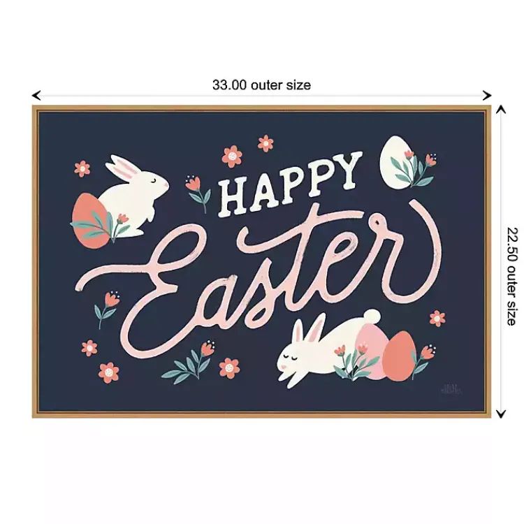 Easter Decorations>Kirklands Home Happy Easter Bunnies Framed Canvas Art Print