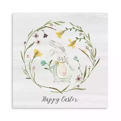 Easter Decorations>Kirklands Home Happy Easter Bunny Wreath Canvas Art Print
