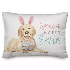Easter Decorations>Kirklands Home Happy Easter Dog Indoor/Outdoor Lumbar Pillow