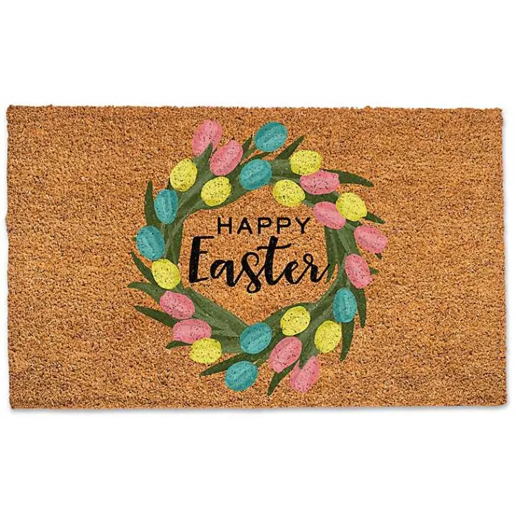 Easter Decorations>Kirklands Home Happy Easter Egg Wreath Doormat