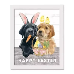 Easter Decorations>Kirklands Home Happy Easter Puppies Framed Canvas Art Print Multi