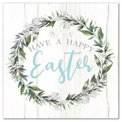 Easter Decorations>Kirklands Home Happy Easter Wreath Canvas Art Print