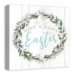 Easter Decorations>Kirklands Home Happy Easter Wreath Canvas Art Print