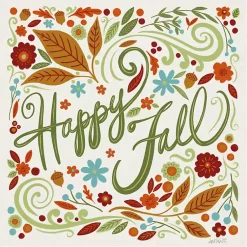 Fall>Kirklands Home Happy Fall Foliage Swirls Framed Wall Art