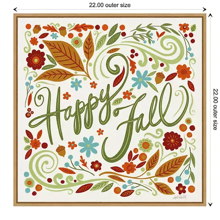 Fall>Kirklands Home Happy Fall Foliage Swirls Framed Wall Art