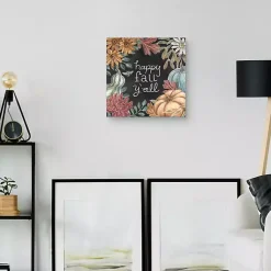 Fall>Kirklands Home Happy Fall, Y'all Chalkboard Canvas Wall Art