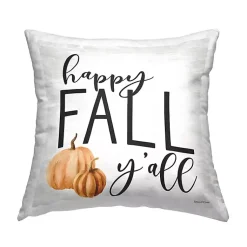 Fall>Kirklands Home Happy Fall Yall Harvest Throw Pillow White