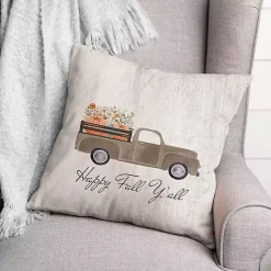 Fall>Kirklands Home Happy Fall Y'all Pumpkin Truck Pillow